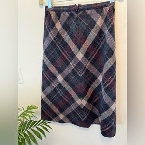 Evan Picone Multicolor Plaid A-Line Skirt